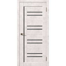 Дверь межкомнатная Дубрава Сибирь Рада НОВ ВЕРТИКАЛЬ Бетон светлый, стекло черное